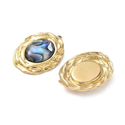 Natural Paua Shell Pendants SA-CBA11D7-13B-G-1