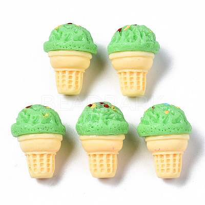 Spray Painted Resin Cabochons CRES-Q215-022E-1