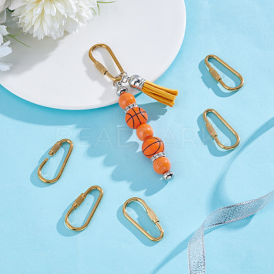 6Pcs Brass Screw Clasps KK-UN0004-76-1