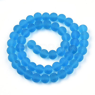 Transparent Glass Beads Strands GLAA-T032-T8mm-MD06-1