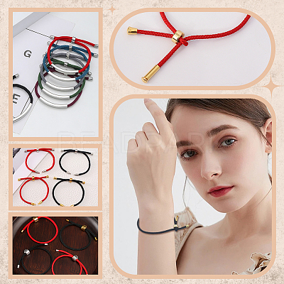 8 Sets 2 Colors Stainless Steel Cord Ends STAS-AR0002-62-1