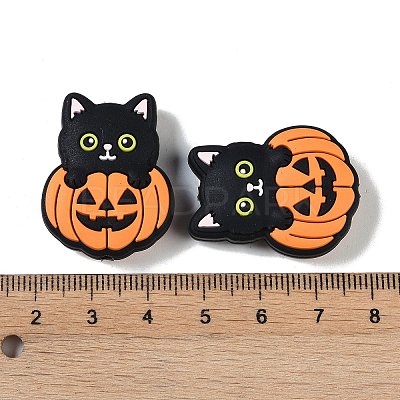 Halloween Theme Silicone Focal Beads SIL-M005-04B-1