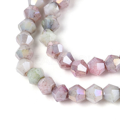 Ombre Effect Dyed Glass Beads Strands LS-GLAA-T025-4mm-09J-1