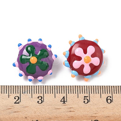 Baking Paint Glass Enamel Beads LAMP-S080-03-1