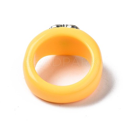 Opaque Acrylic Finger Rings RJEW-Q162-001E-1
