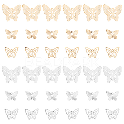 60Pcs 6 Style Brass Charms KK-FH0002-97-1