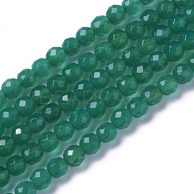 Natural Dyed & Heated Green Onyx Agate Beads Strands G-F596-12B-2mm-1