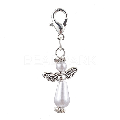 Plastic Imitation Pearl Pendant Decorations HJEW-JM01695-1