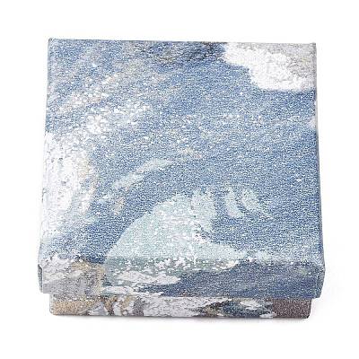 Floral Oil Painting Print Square Cardboard Jewelry Boxes CBOX-A010-01A-04-1