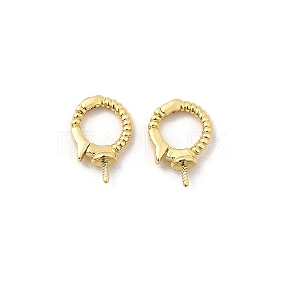 Brass Fold Over Clasps KK-I364-36G-1
