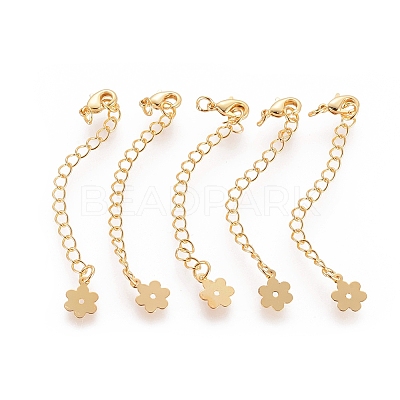 Long-Lasting Plated Brass Chain Extender X-KK-K210-18G-1
