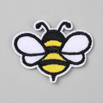 Polyester Embroider Thread Iron on Sew On Patches PATC-WH0023-03-1