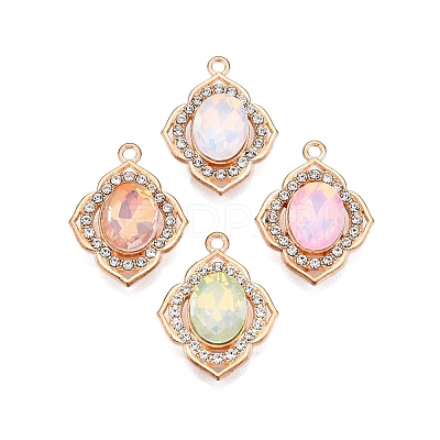 Alloy Glass Pendants X-PALLOY-N176-62KCG-1