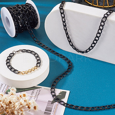 Oval Oxidation Aluminum Curb Chains CHA-TA0001-13-1