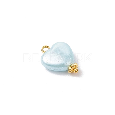 Opaque Acrylic Heart Pendants PALLOY-JF04283-02-1