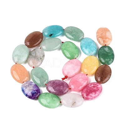 Dyed Natural White Jade Beads Strands G-N370-01A-19-1