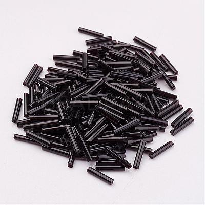 Glass Bugle Beads SEED-E001-6mm-49#-1