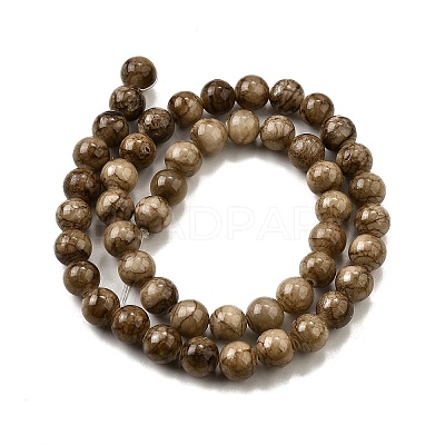Natural Striped Stone Beads Strands G-D315-A01-03-8mm-1