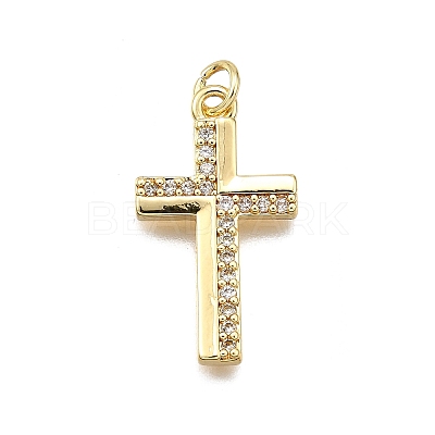 Brass Micro Pave Cubic Zirconia Pendants KK-Z100-42G-03-1