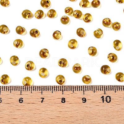 6/0 Baking Paint Transparent Fringe Glass Seed Beads X1-SEED-N006-06C-1