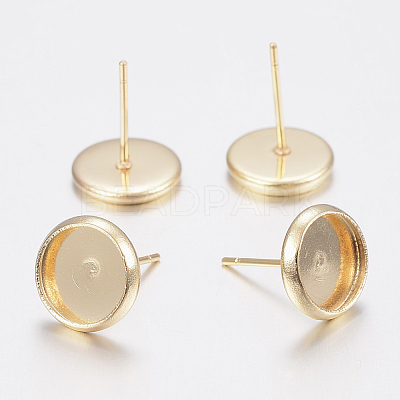 304 Stainless Steel Stud Earring Settings X-STAS-H436-20C-1