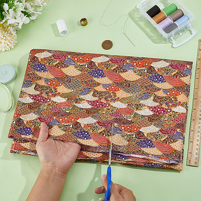 Japanese Style Cotton Fabric DIY-WH0504-889E-1