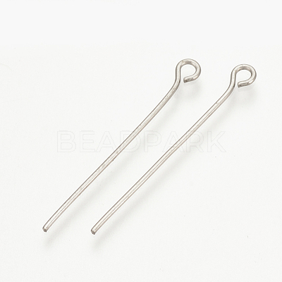 Tarnish Resistant 304 Stainless Steel Eye Pin STAS-S076-74-40mm-1