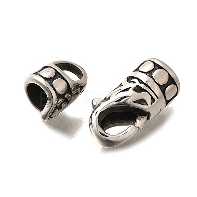 304 Stainless Steel Fold Over Clasps X-STAS-R140-14AS-02-1