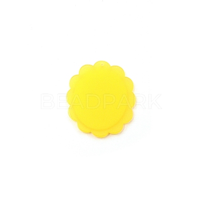Opaque Embossed Printed Acrylic Pendants MACR-CJC0003-10C-1