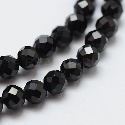 Natural Black Spinel Beads Strands X-G-E366-07-3mm-1
