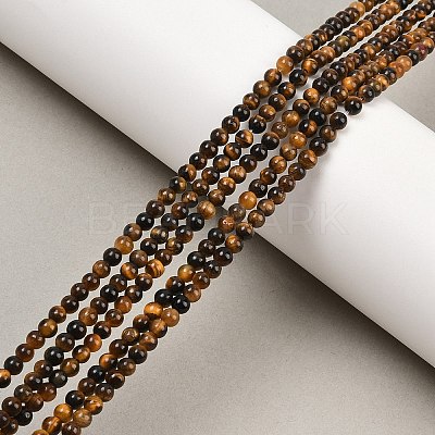 Natural Tiger Eye Beads Strands G-S259-21-3mm-1