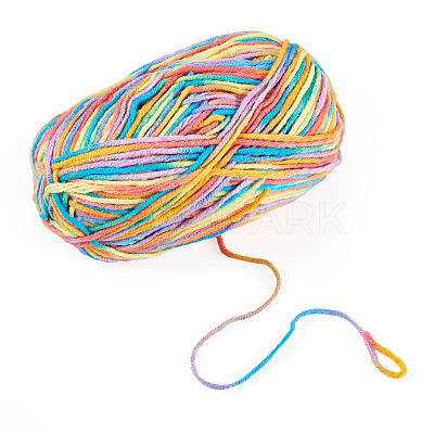 Light Gradient Segment Dyed Polyester Yarn DIY-TADJ0002-005B-1
