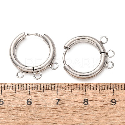 304 Stainless Steel Huggie Hoop Earring Findings STAS-D183-03A-P-1