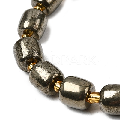 Natural Pyrite Beads Strands G-Z131-D01-03-1