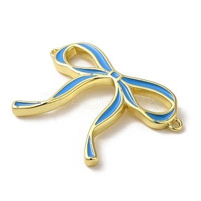 Brass Enamel Connector Charms KK-D098-01G-1