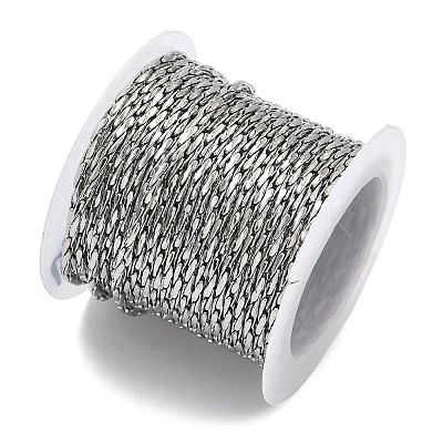 Handmade 304 Stainless Steel Boston Link Chains STAS-F341-07P-1
