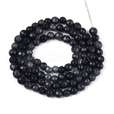 Dyed Natural White Jade Beads Strands G-T139-4mm-60-19-1