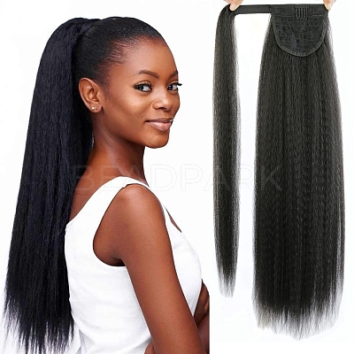 Long Straight Ponytail Hair Extension Magic Paste OHAR-D007-01-1