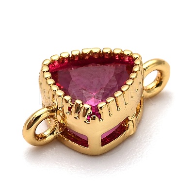 Real 18K Gold Plated Brass Micro Pave Cubic Zirconia Links Connectors ZIRC-L100-006G-1