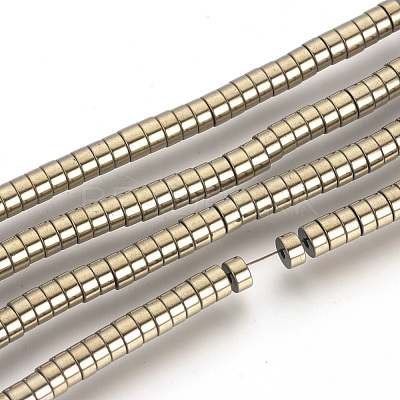 Electroplate Non-magnetic Synthetic Hematite Beads Spacers Strands X-G-Q486-73G-1