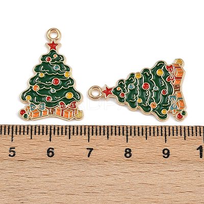 Christmas Theme Alloy Enamel Pendants ENAM-C031-01G-02-1
