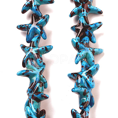 Synthetic Turquoise Dyed Beads Strands G-P507-04Q-1