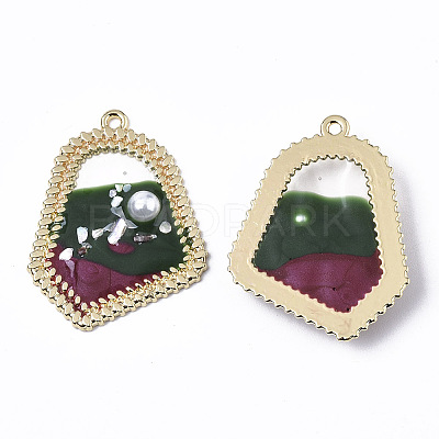 Epoxy Resin Pendants RESI-S381-08C-1