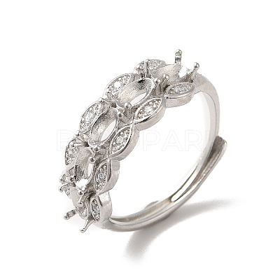 Adjustable Alloy Pad Ring Settings KK-C022-01E-P-1