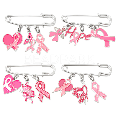 4Pcs Iron Brooches JEWB-PH01269-1