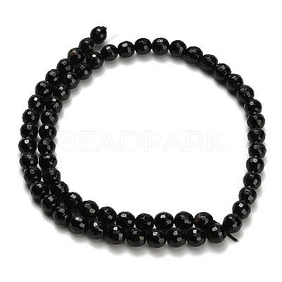 Natural Black Tourmaline Beads Strands G-H329-D02-6mm-1