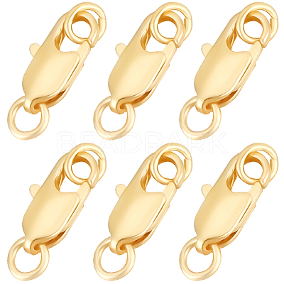 20Pcs Brass Lobster Claw Clasps KK-BBC0015-01B-G-1
