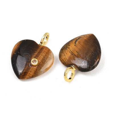 Natural Tiger Eye Pendants G-D104-01G-11-1