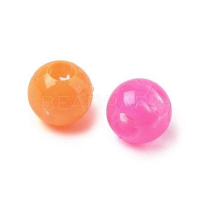 Opaque Acrylic Beads OACR-D309-01B-1
