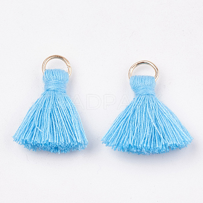 Polycotton(Polyester Cotton) Tassel Pendant Decorations X-FIND-S280-10-1